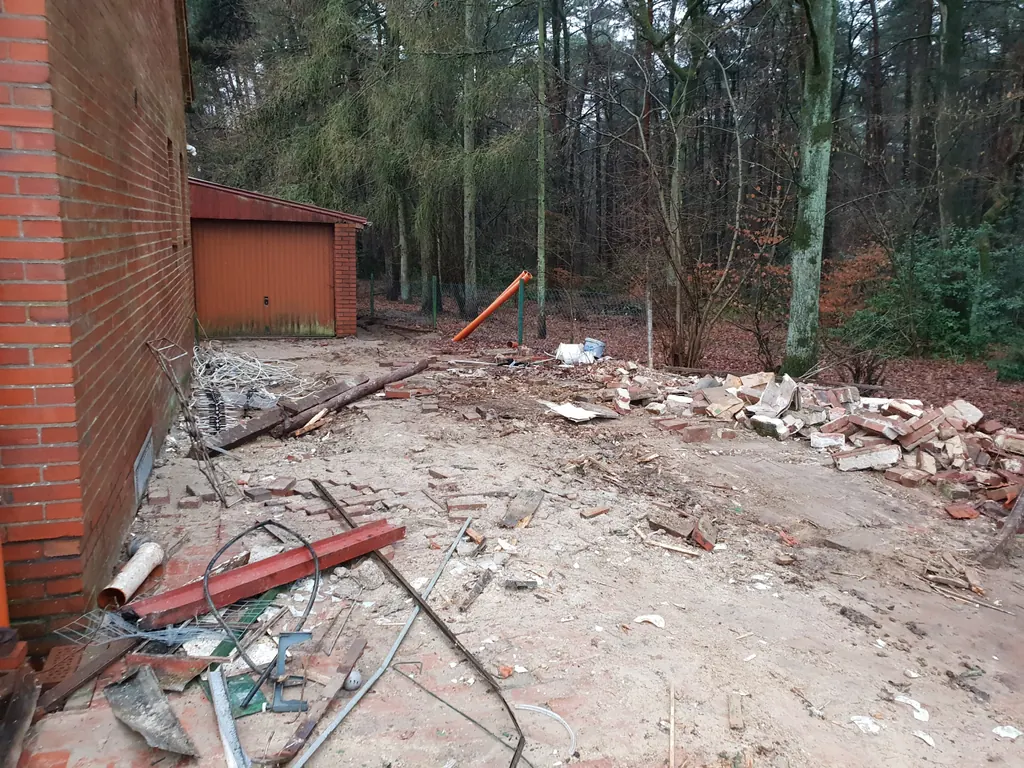 Geräumte Fläche nach dem Abbruch